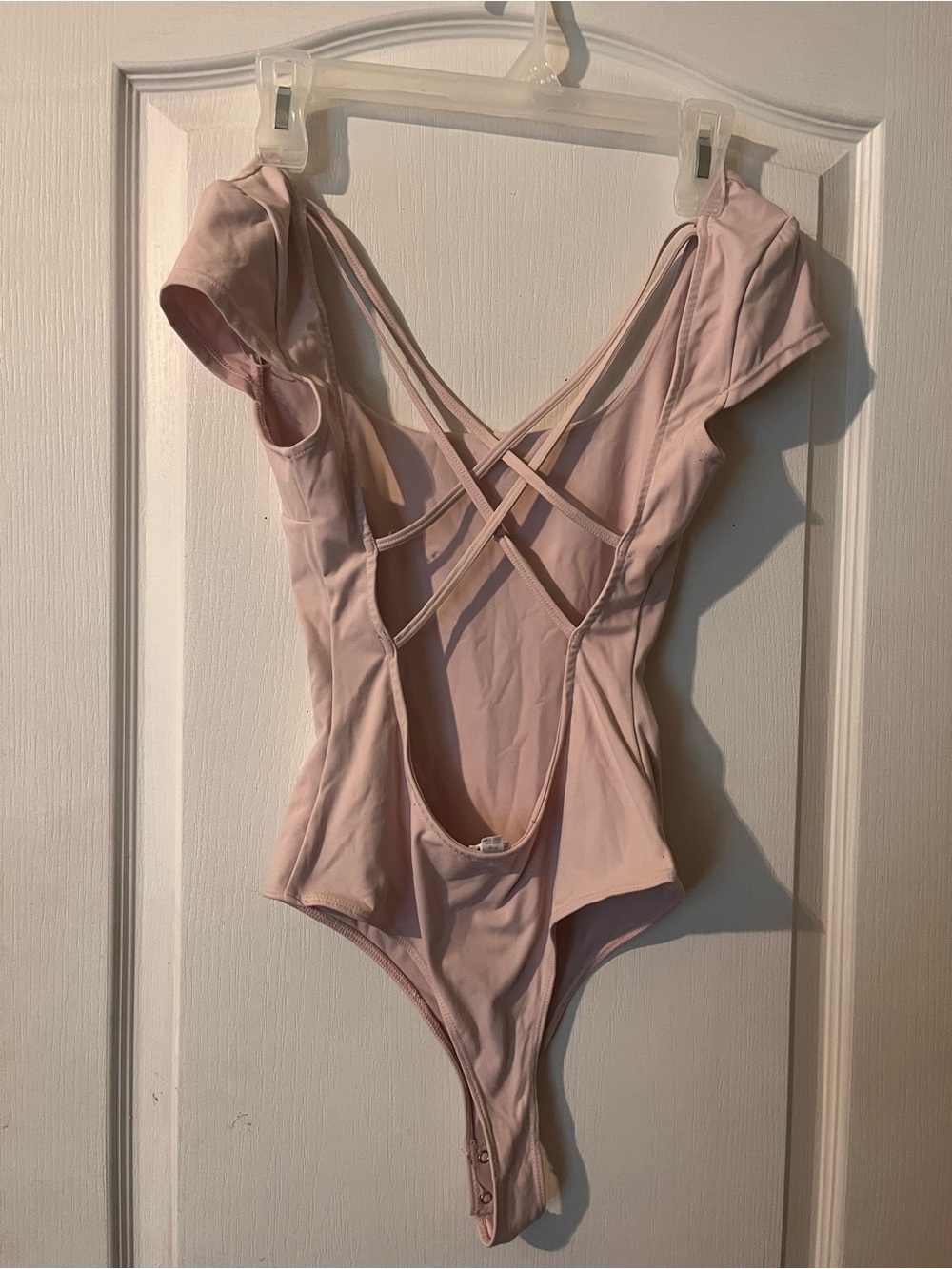 Garage Pink Crisscross-Back Bodysuit